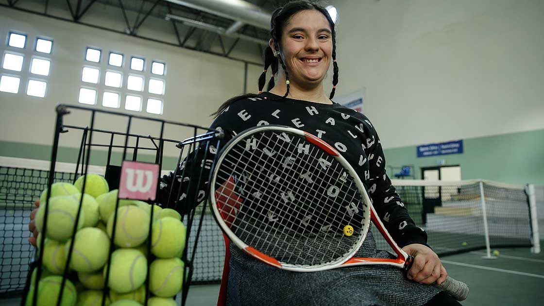 Down sendromlu milli tenisçi Berfin'in hedefi büyük