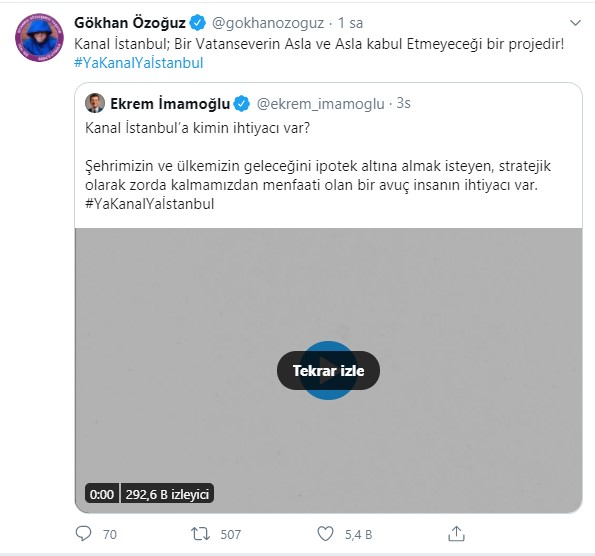 Gökhan Özoğuz: Kanal İstanbul, bir vatanseverin asla ve asla kabul etmeyeceği bir projedir! 3 Gökhan Özoğuz: Kanal İstanbul, bir vatanseverin asla ve asla kabul etmeyeceği bir projedir!
