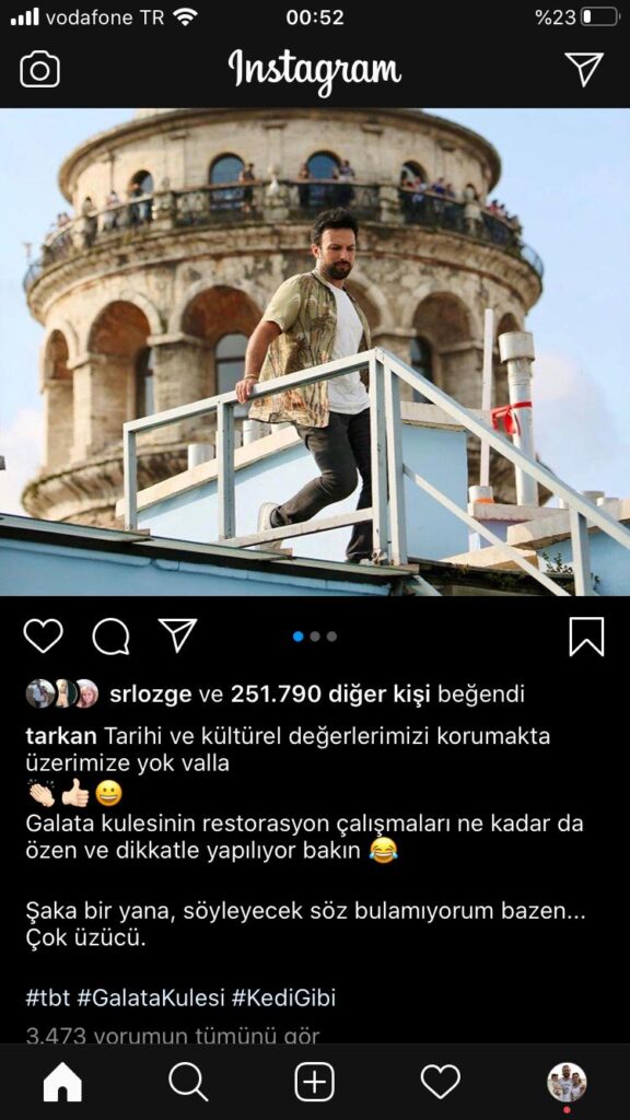 Tarkan'ın Galata Kulesi isyanı
