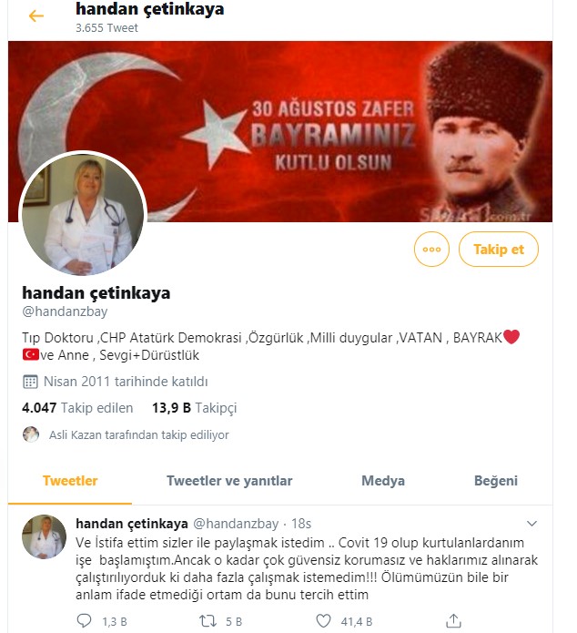 Koronavirüse yakalanıp iyileşen doktor isyan ederek istifa etti