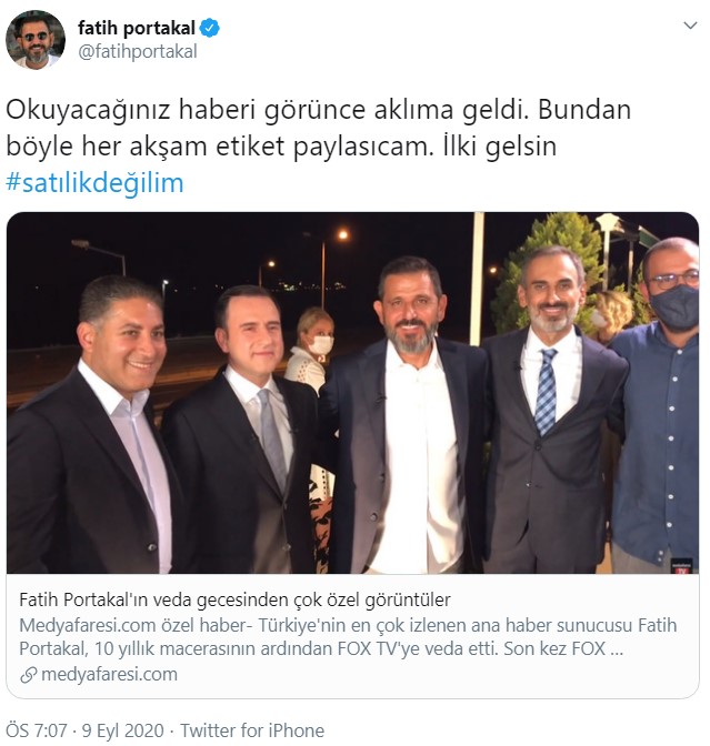 Fatih Portakal, FOX TV'yi bırakmak için 10 milyon dolar aldığı iddialarına yanıt verdi