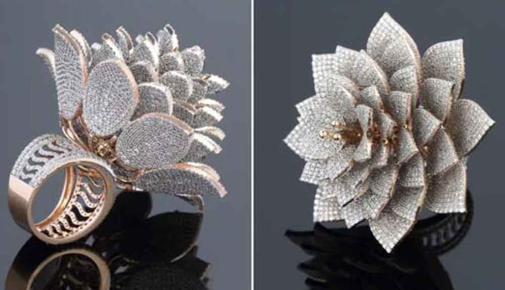 Üzerinde 7 bin 801 pırlanta bulunan yüzük rekorlar kitabına girdi 5 Üzerinde 7 bin 801 pırlanta bulunan yüzük rekorlar kitabına girdi