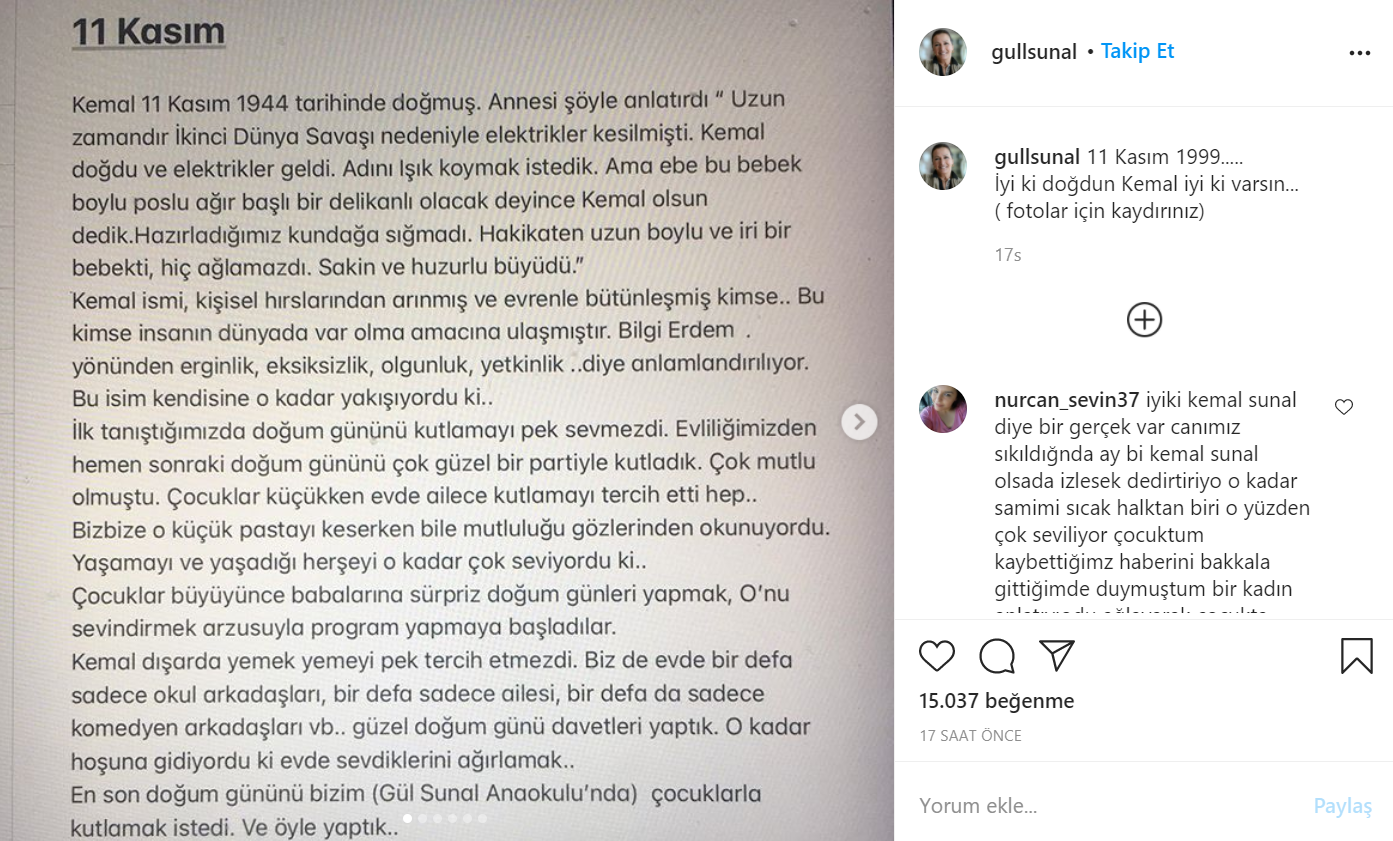 Gül Sunal'dan Kemal Sunal paylaşımı: Son doğum gününü...