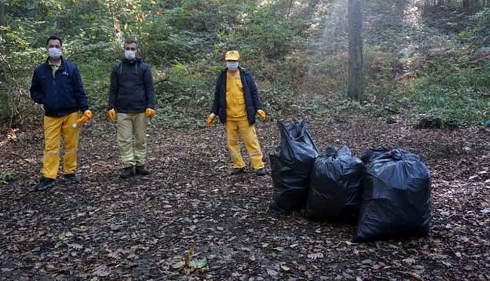 Belgrad Ormanı piknik alanlarında 22, orman derinliklerinde 9 ton çöp toplandı