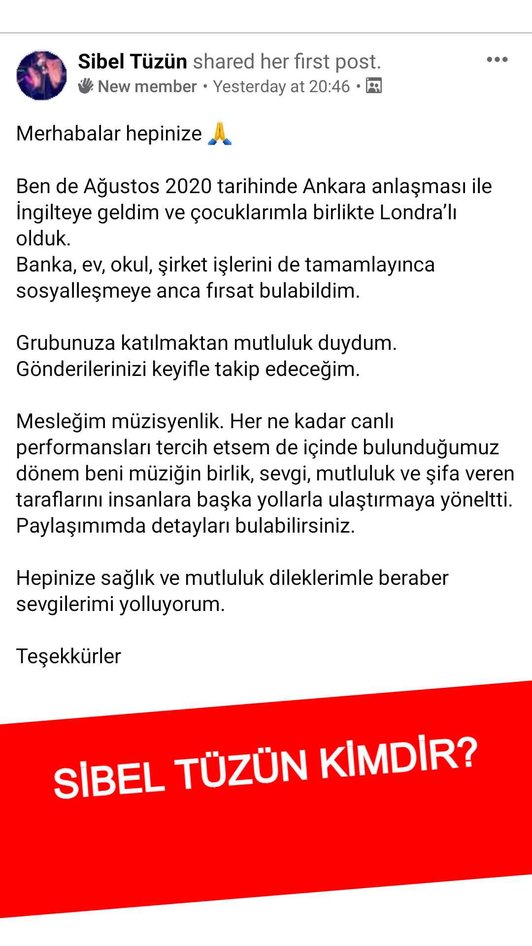 Sibel Tüzün Ankara Anlaşması ile Londra’ya yerleşti 3 Sibel Tüzün Ankara Anlaşması ile Londra’ya yerleşti