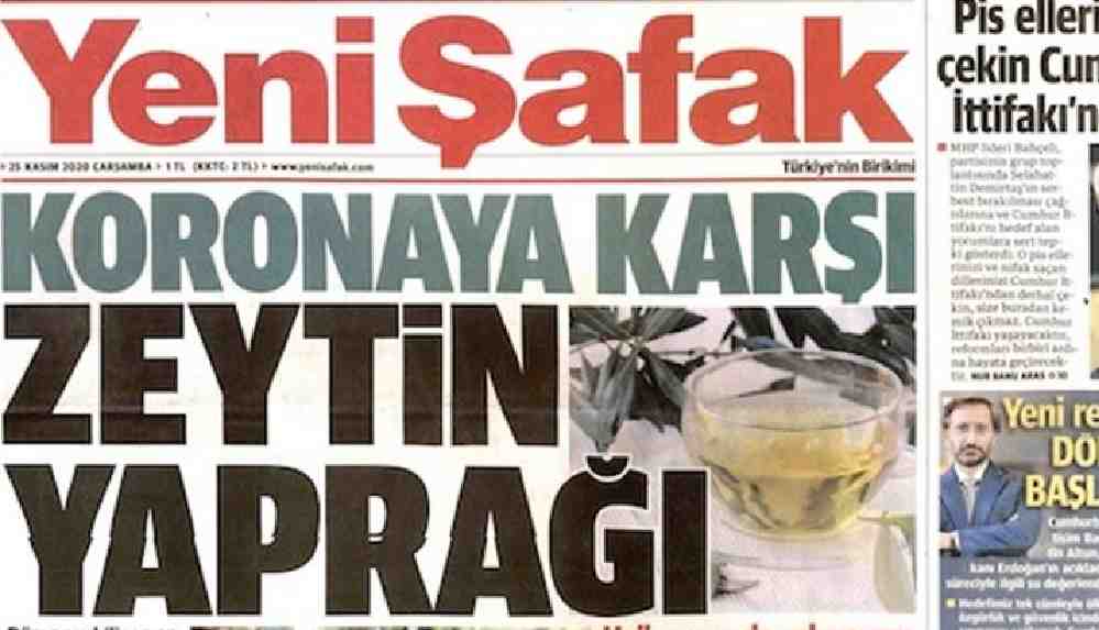 Yeni Şafak koronavirüsün ilacını buldu!