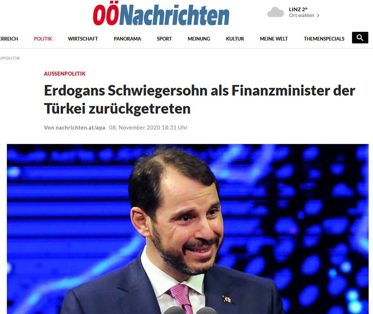 Berat Albayrak’ın istifası Avrupa manşetlerinde
