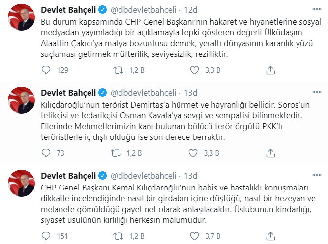 Bahçeli'den Kılıçdaroğlu'nu tehdit eden Çakıcı ile ilgili ilk açıklama: Alaattin Çakıcı dava arkadaşımdır!