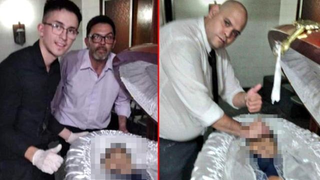 Maradona'nın cenazesinde naaşıyla fotoğraf çektirdiler