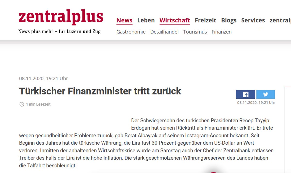 Berat Albayrak’ın istifası Avrupa manşetlerinde