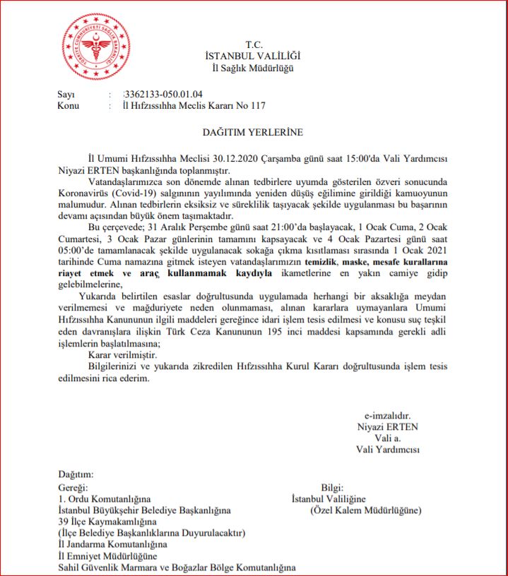 Sokağa çıkma kısıtlamasında cuma namazı için camilere gidilebilecek mi? 1 Sokağa çıkma kısıtlamasında cuma namazı için camilere gidilebilecek mi?