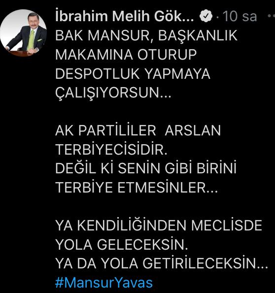 Melih Gökçek yolsuzluk belgelerini açıklayan Mansur Yavaş'ı tehdit etti 3 Melih Gökçek yolsuzluk belgelerini açıklayan Mansur Yavaş'ı tehdit etti