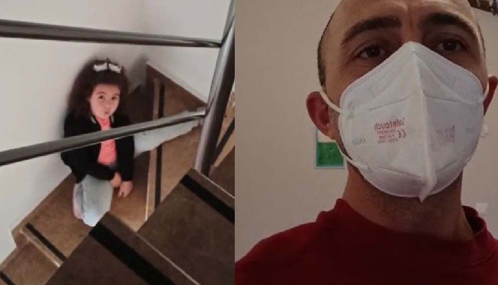 5 yaşındaki küçük kız koronavirüs olan babasına seslendi: Baba keşke yanına gelebilsem