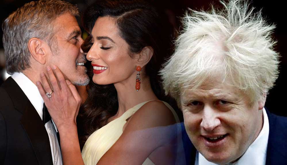 Clooney, evliliğini kendisini Hitler'e benzeten Boris Johnson'a borçlu olduğunu söyledi