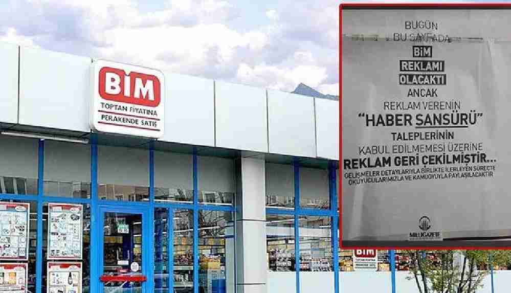 Milli Gazete, BİM'i ilanla ifşa etti