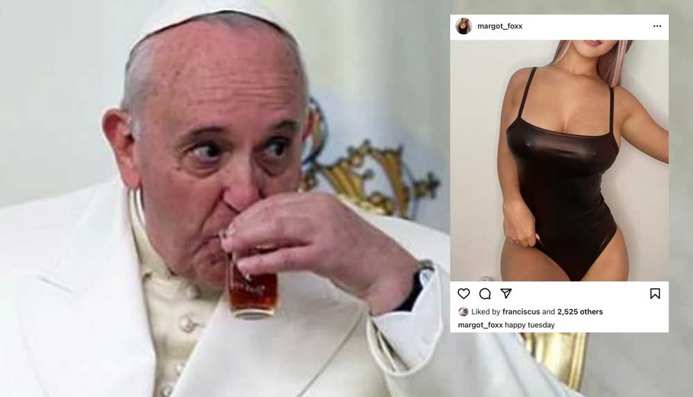 Papa Francis yine Instagram'dan bikinili manken fotoğrafı beğendi