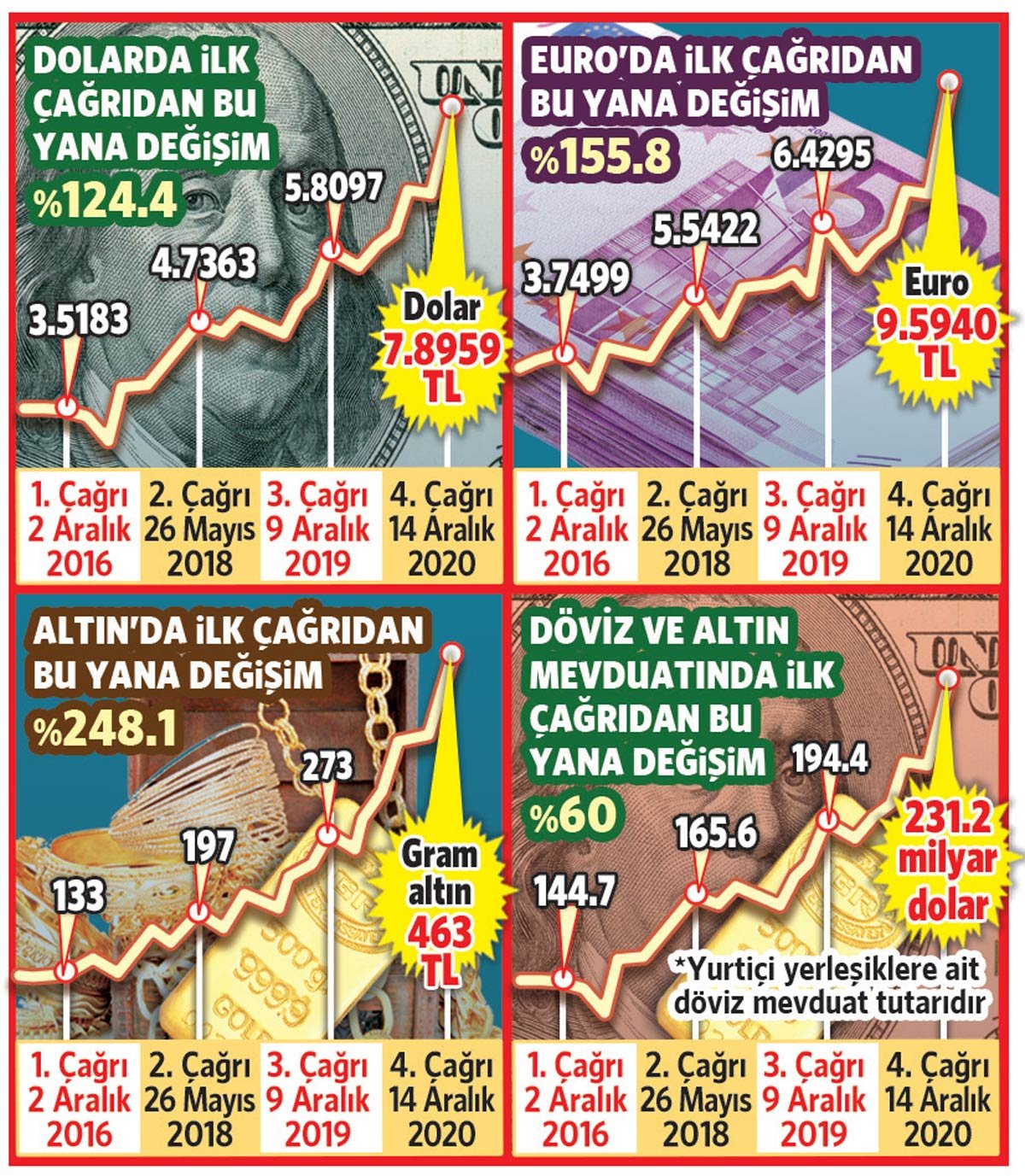 Erdoğan'ın ilk çağrısından bu yana 86 milyar dolar birikti