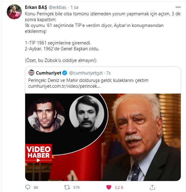Perinçek'in Mahir Çayan ve Deniz Gezmiş hakkındaki sözlerine tepki yağdı: "Bu zavallı ikisinin yanına bile yaklaşamazdı"