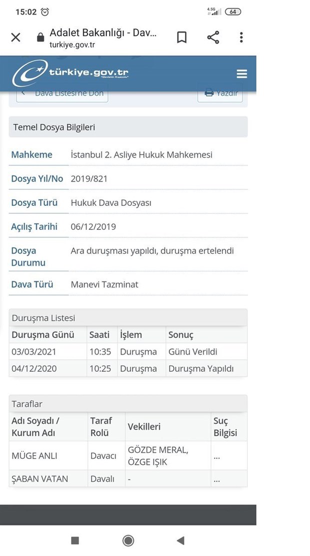 Müge Anlı, Rabia Naz'ın babası Şaban Vatan'a dava açtı