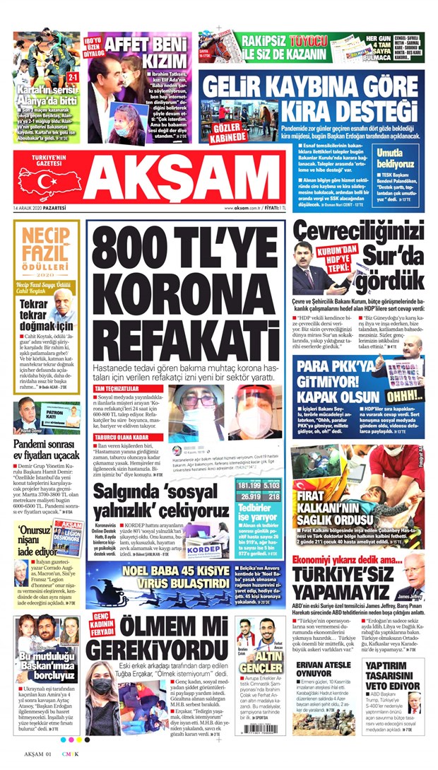 Yandaş Akşam Gazetesi'nden müjde: Refakat sektörü