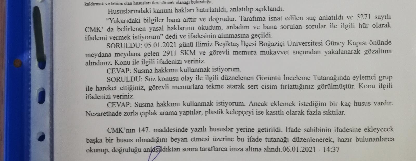 "Çıplak arama yok" diyenlere tutanak gösterdi 3 "Çıplak arama yok" diyenlere tutanak gösterdi
