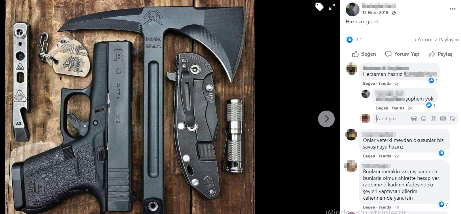 İşkenceci Ramazan İpek'ten, 'en ölümcül mermi' paylaşımı