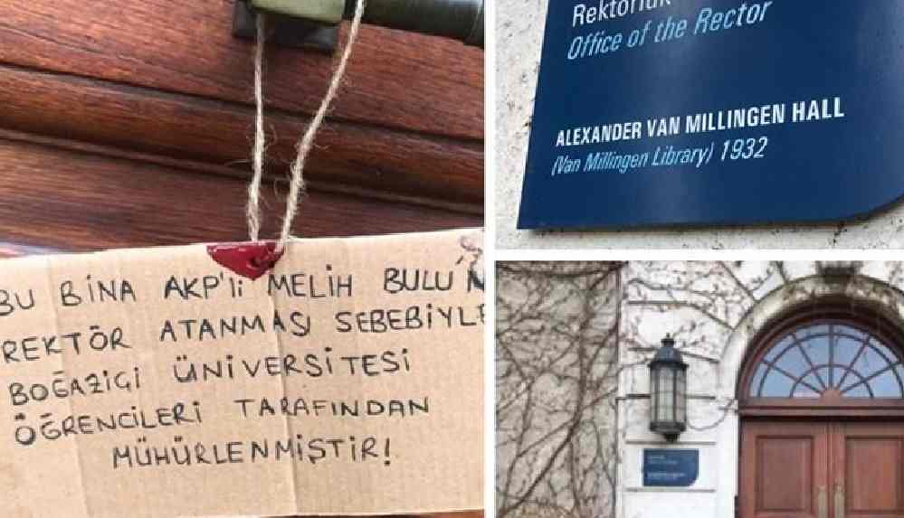 Boğaziçi Üniversitesi öğrencileri rektörlüğü mühürlediler