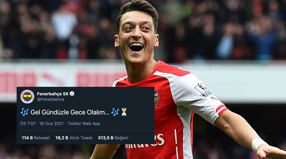 Fenerbahçe 'Mesut Özil' ateşini yaktı, Twitter mesajı heyecan yarattı!