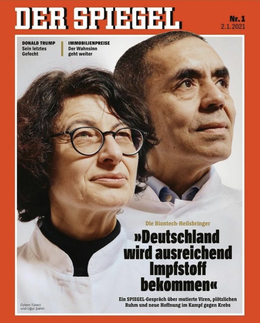 Özlem Türeci ve Uğur Şahin Der Spiegel'in kapağında