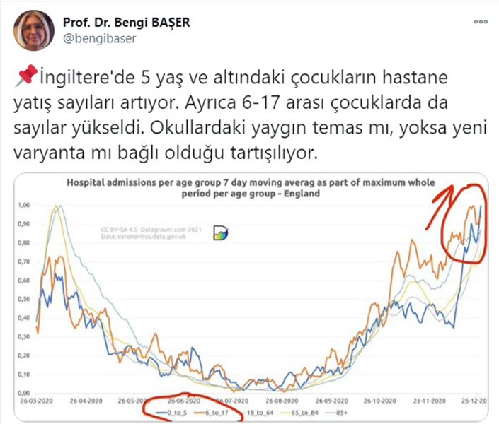 Prof. Dr. Başer: İngiltere’de 5 yaş ve altındaki çocukların hastane yatış sayıları arttı