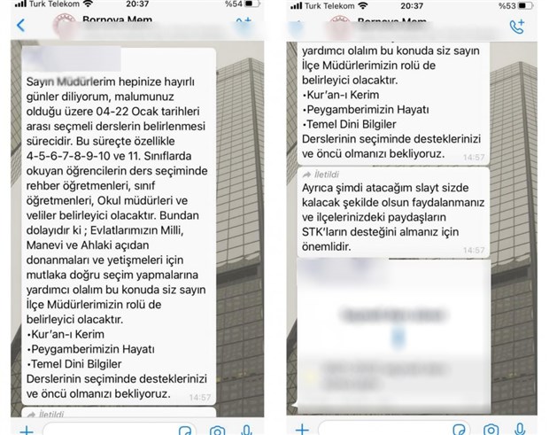 İlçe Milli Eğitim, okul müdürlerinden 'öğrencileri dini derslere yönlendirme'lerini istedi 3 İlçe Milli Eğitim, okul müdürlerinden 'öğrencileri dini derslere yönlendirme'lerini istedi