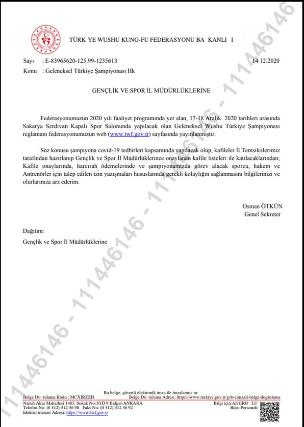 Wushu Federasyonu aile arasında turnuva düzenlemiş