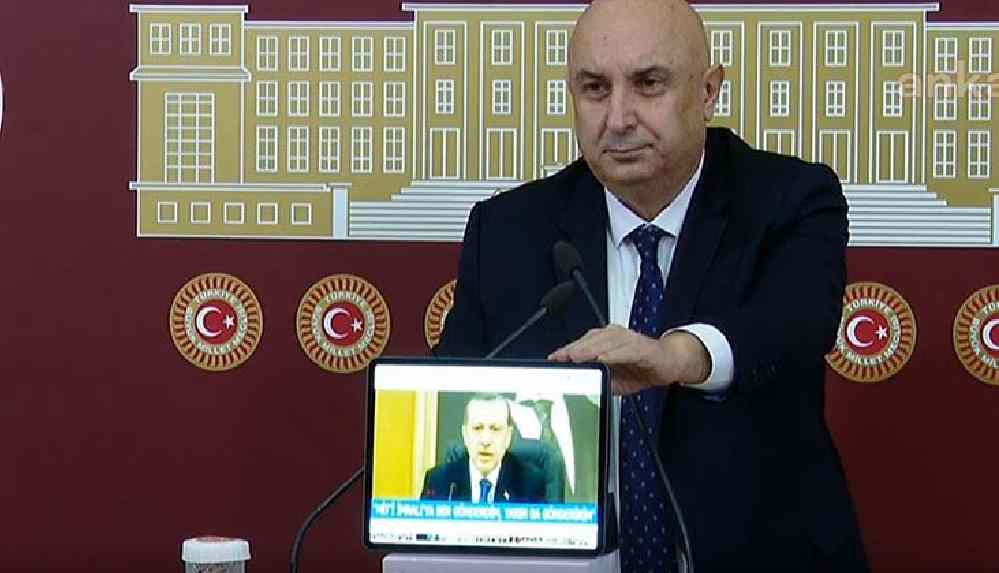 CHP'li Özkoç, TBMM'de Erdoğan'ın 'yayınlayacağım' dediği videolarını izletti