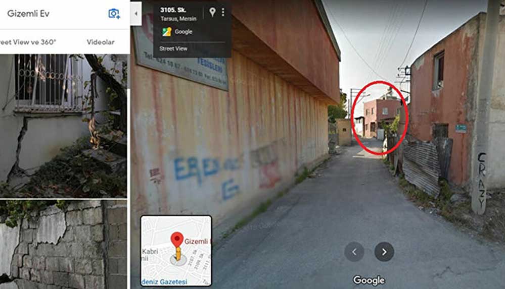 Mersin'deki 'gizemli ev' Google'ın haritalar hizmetinde işaretlendi