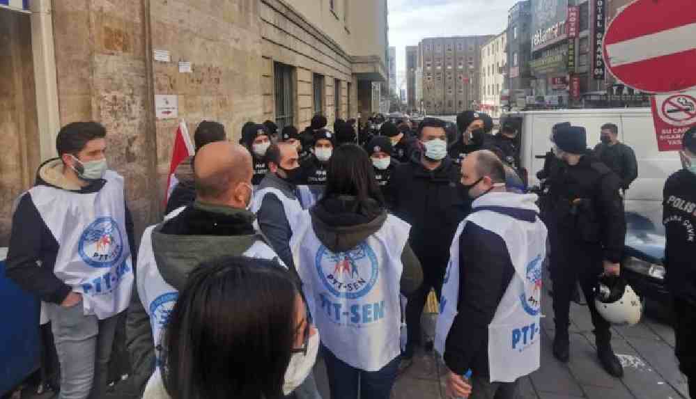 PTT emekçileri gözaltına alındı