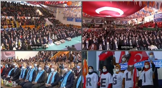 Pandemi kurallarının hiçe sayıldığı AKP kongreleri sürüyor