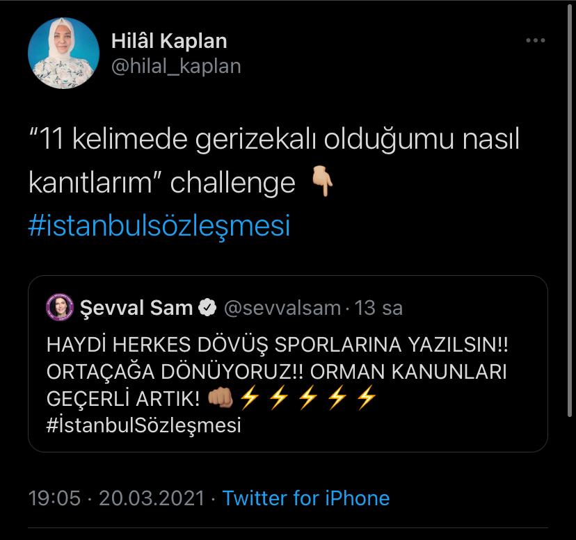 İstanbul Sözleşmesi'nin feshine tepki gösteren Şevval Sam'a hakaret eden Hilal Kaplan, paylaşımını sildi