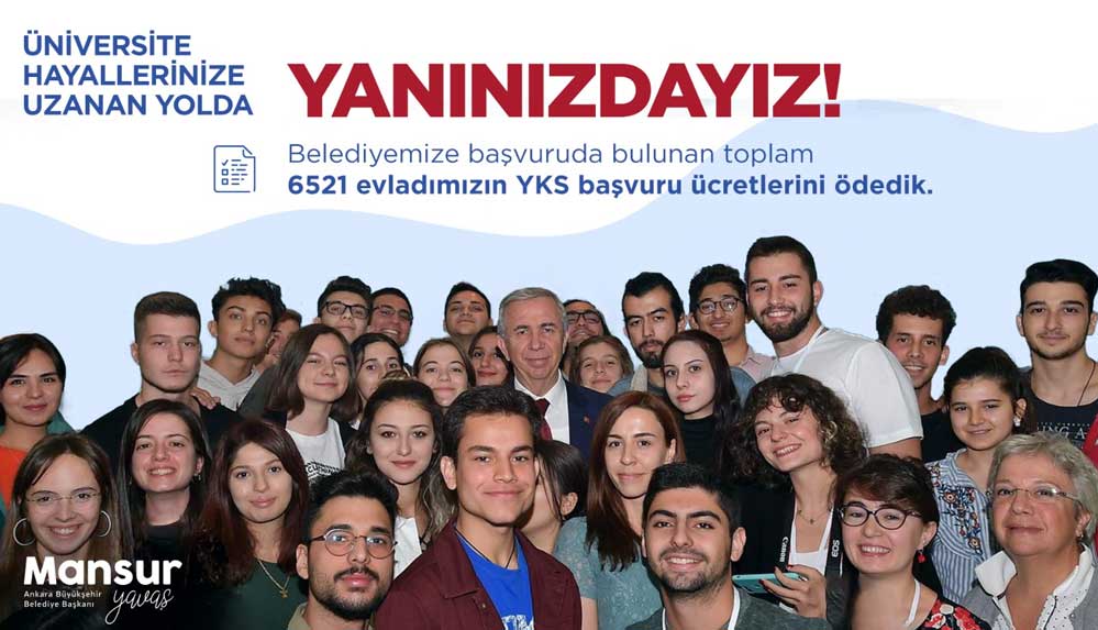 Ankara Büyükşehir Belediyesi, 6521 öğrencinin YKS ücretini ödedi