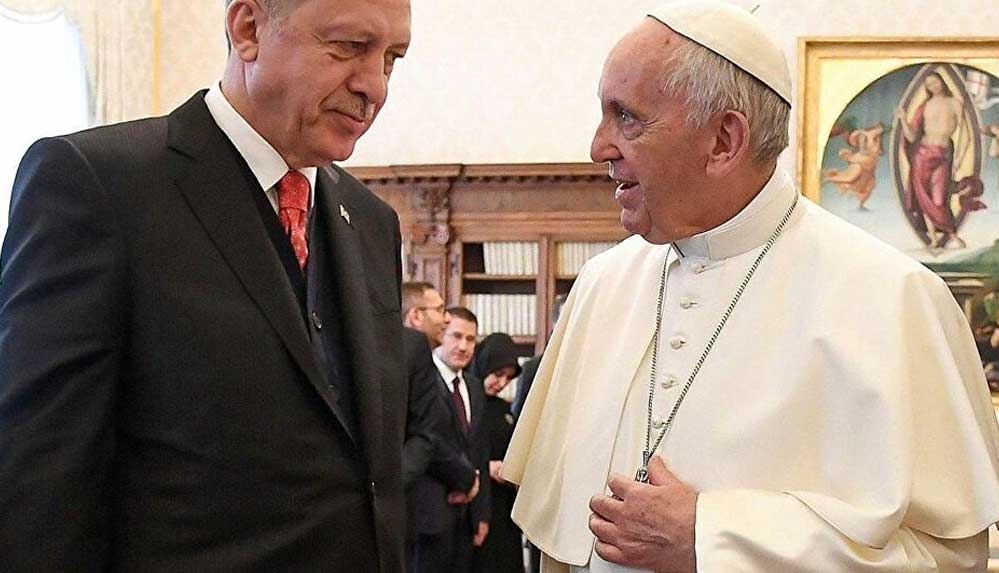 Papa'dan Cumhurbaşkanı Erdoğan'a telgraf