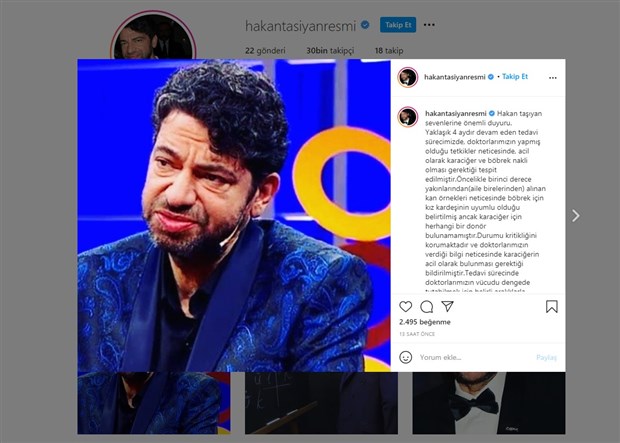 Hakan Taşıyan donör bekliyor