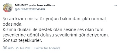 Mısra Öz'ün sağlık durumu hakkında sevindiren haber