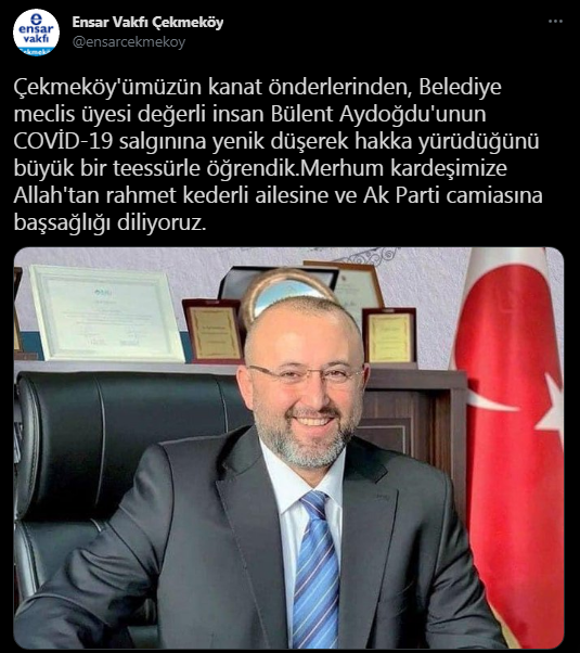 Kongreye katılan AKP’li Aydoğdu Covid-19’dan yaşamını yitirdi