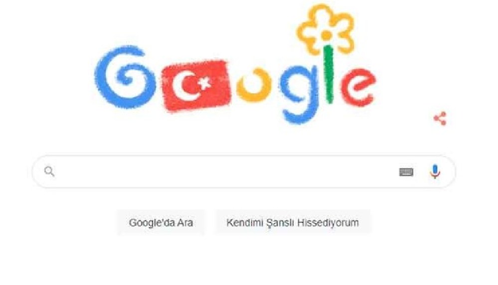 Google'dan, 23 Nisan Ulusal Egemenlik ve Çocuk Bayramı'na özel doodle