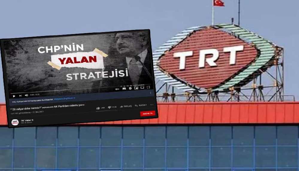AKP propagandası yapan ve CHP'yi hedef alan kurguyu paylaşan TRT'ye sert tepki