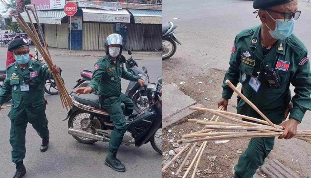 Kamboçya polisinden kısıtlamalara uymayanlara sopa ile dayak: 'Hayat kurtarmak için yapıyoruz'