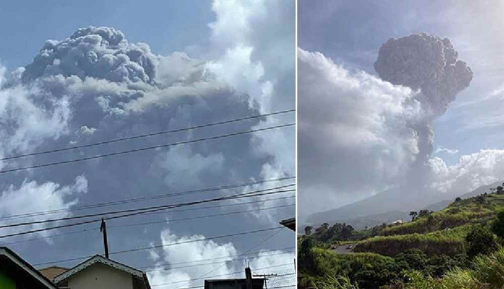 Karayipler'deki La Soufriere Yanardağı ikinci kez patladı