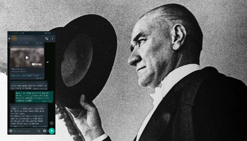 Konya'daki lisenin öğrenci WhatsApp grubunda Atatürk'e çirkin saldırı!