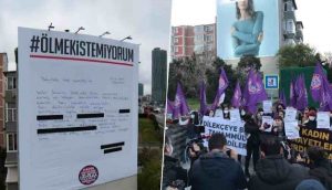 'Ölmek İstemiyorum' başlıklı dev dilekçe Şişli'deki binadan kaldırıldı