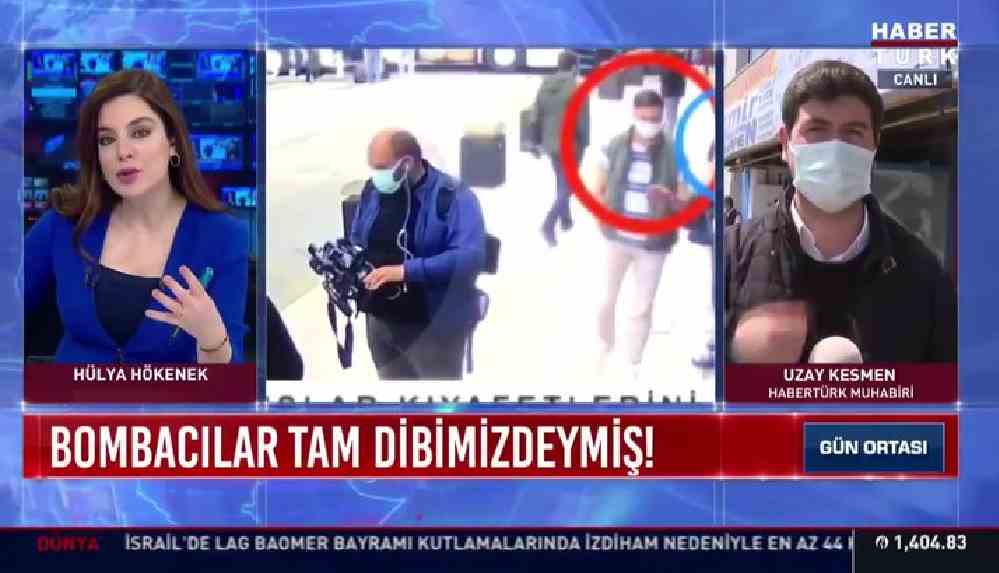 Otogar bombacıları Habertürk TV yayındayken kameralar yansıdı: Dip dibeydik