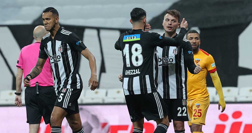 Lider Beşiktaş, Kayserispor karşısında 3 puanı 3 golle aldı